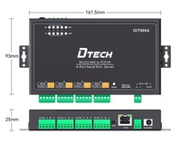 DTECH IOT9064 Convertisseur 4 ports RS232 RS485 vers Ethernet TCP/IP Serveur Support Page Web DHCP