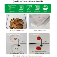 Thankhot Boîte en plastique classique sans BPA pour le stockage des aliments Boîte sous vide de plusieurs tailles Conteneur alimentaire avec logo personnalisé