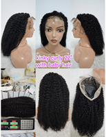 Peluca de Cabello Humano con Frente de Encaje 360 Full HD, con Cordón Ajustable, Sin Pegamento, Pre-Desplumada, Nudos Decolorados, Densidad 200, 14-28 Pulgadas para Mujer