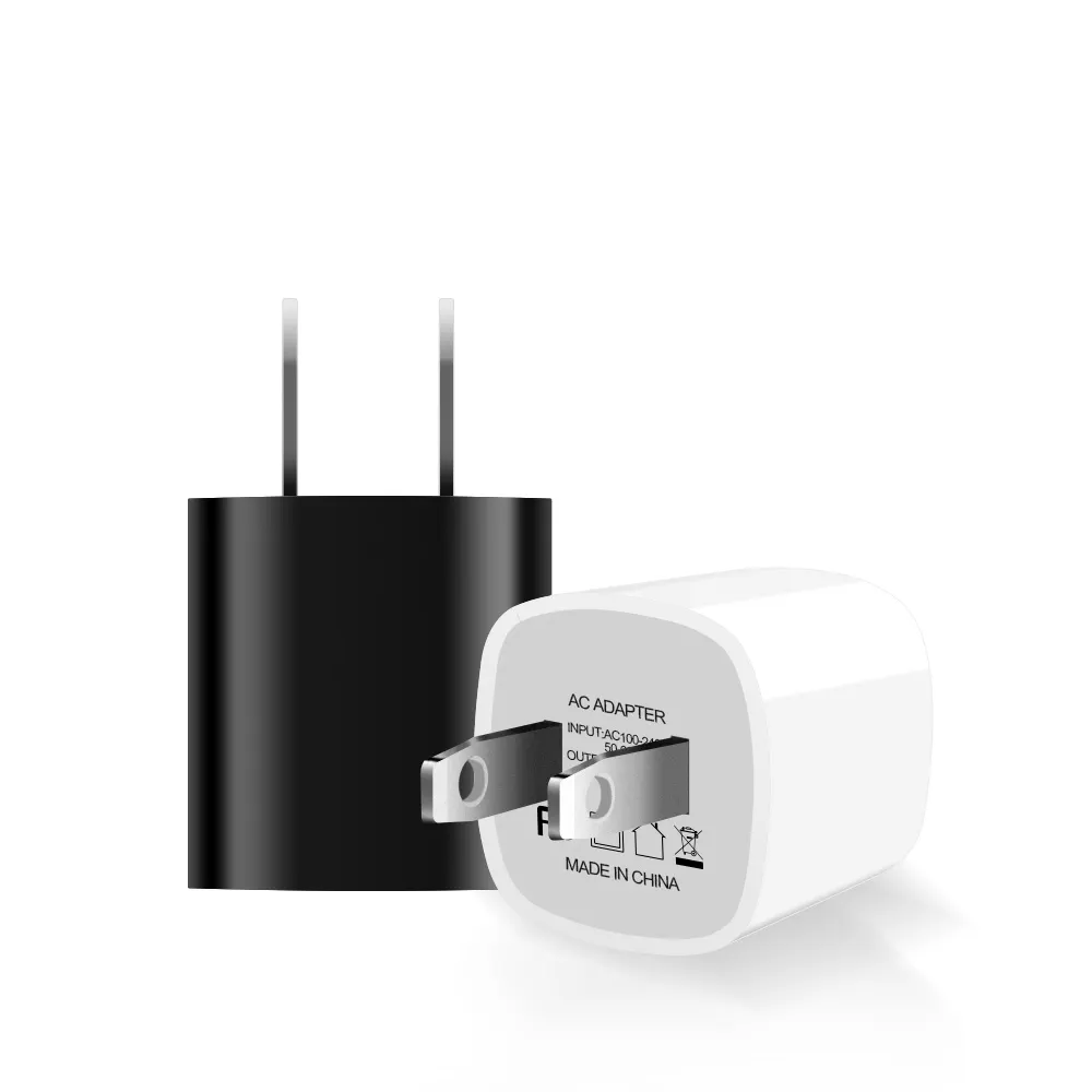 USB telefon adaptörü 5V/1A abd Plug duvar şarj bloğu soket telefon şarj küpleri