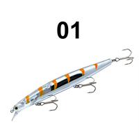 Leurre flottant artificiel 163MM 32G en ABS pour eau salée, leurre nageur en plastique dur pour la pêche au bar et au tilapia en lac et en rivière