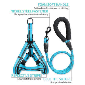 Vente en gros Harnais pour chien Collier à poignée résistante Harnais pour chien Ensembles de laisse Colliers et laisses pour animaux de compagnie Autres produits - Product Image 5