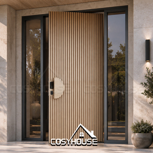 Porte <span class=keywords><strong>d</strong></span>'<span class=keywords><strong>Ingresso</strong></span> Principali Pivotanti in Alluminio e Acciaio, Design Moderno, Porte di Sicurezza per Case, Porte Esterne dai Migliori Fornitori Cinesi - Product Image 3