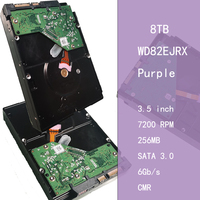 Disque dur de surveillance reconditionné WD82EJRX 8 To, 7200 tr/min, cache 256 Mo, SATA 6 Gbit/s, interne 3,5 pouces, garantie 1 an, pour DVR NVR