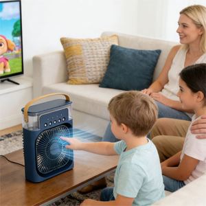 Ventilateur rafraîchissant portable vert à grande capacité pour la maison, idéal pour le yoga et la promotion, vente en gros - Product Image 4
