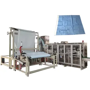 Disposable Surgical Drape Sheet with Side Adhesive Tape Non woven Bed Sheet Folding Making Machine