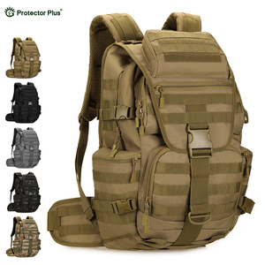 Mochila Táctica de <span class=keywords><strong>50</strong></span> <span class=keywords><strong>Litros</strong></span>, Negra y Roja, Deportiva, Impermeable, Ligera, con Sistema Molle, Correa Ajustable, para Actividades al Aire Libre - Product Image 1
