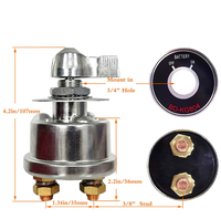 Interrupteur de déconnexion de batterie 300A, coupe-circuit haute intensité, isolateur robuste, interrupteur principal pour marine, camping-car, camion, yacht