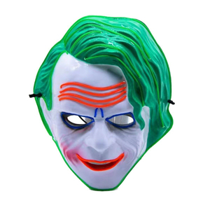 Máscara de Payaso con <span class=keywords><strong>Pelo</strong></span> Verde, Máscara de Halloween con Luz Fría Iluminada para Hombres y Mujeres, Fiesta de Disfraces, Baile de Fantasmas - Product Image 6