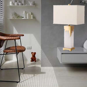 Đèn Bàn Phong cách Trung Quốc Sáng Tạo phòng ngủ sang trọng Đèn đầu giường hiện đại bằng đá cẩm thạch trắng - Product Image 3