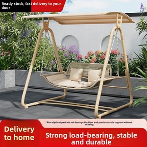 Silla Columpio de Ratán de Estilo Nórdico, Diseño Moderno y Lujoso, Ecológica, con Toldo, para Patio <span class=keywords><strong>Exterior</strong></span>, Balcón, Hogar - Product Image 6