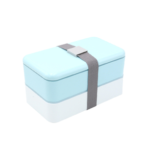 Phong cách mới hai lớp với nắp nhựa Bộ đồ ăn thiết kế tối giản nhân viên văn phòng và sinh viên Hộp Ăn Trưa lò vi sóng - Product Image 1