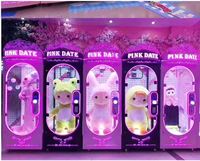 Los programas se pueden personalizar Mini clips Premio máquina muñeca máquina Arcade juego adecuado calambre regalos grúa máquina
