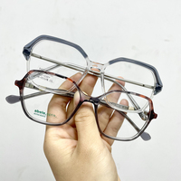 Montures de lunettes rectangulaires à monture complète tendance, déstockage, en acétate, unisexe, avec verres
