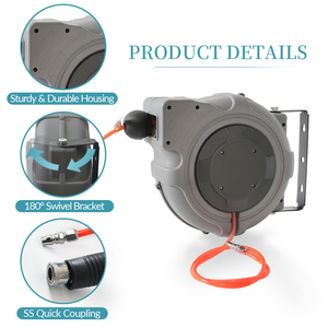 لفاف خرطوم هوائي أوتوماتيكي وبكرة مثبت على الحائط ، لفاف مرن لنفخ غبار السيارة - Product Image 2
