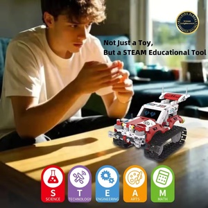 5 in 1 STEM RC 프로그래밍 로봇 빌딩 키트 DIY 조립 APP 및 원격 제어 로봇 빌딩 블록 LED가있는 건설 장난감 - Product Image 3