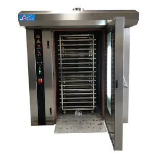 64 trays rotary oven bread making machine price in ethiopia, heavy capacity Rotary oven with double trolly