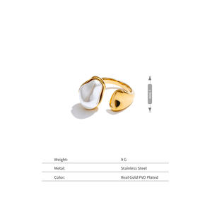 XY 1685เครื่องประดับแฟชั่นแหวนไข่มุกบาร็อคแบบไม่ก่อให้เกิดอาการแพ้ - Product Image 3