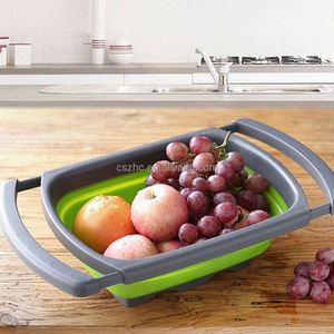 Passoire de cuisine pliable à poser sur l'évier avec poignées extensibles - Product Image 3