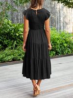Vestido Midi Casual Elegante y Delgado para Mujer, Estilo Veraniego