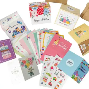 Birthday Cards Set with Envelopes Package Happy Birthday Greeting Cards Set Assortment in Bulk Box Assorted Greeting Cards