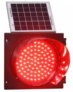 Lampu kedip sinyal peringatan lalu lintas Amber merah tanda plastik pekerjaan jalan Led tenaga surya murah paling populer
