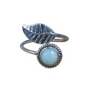 Anillo de Plata de Ley 925 con Amazonita, Joyería Fina Artesanal Cristiana de Estilo Antiguo, Certificada - Product Image 1