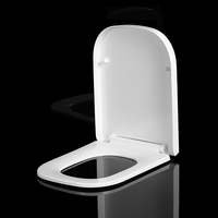 Fabricant chinois de sièges de toilette, fournisseur en gros, couvercle de toilette à dégagement rapide de forme carrée, style Roca