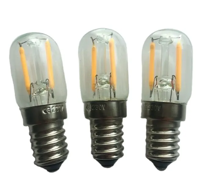 E14 T20 / T22 / T25 LEDフィラメント電子レンジ電球110v 120Vウォームホワイトライト冷蔵庫電球