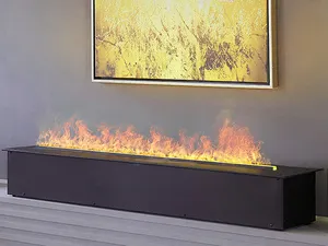 Modern Flame Decorative 3D água vapor lareira elétrica Multi cor chama levou tela interior decoração parede lareira