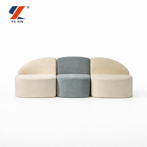 Sofá Comprimido Moderno para Sala de Estar, Mueble de Espuma de Alta Densidad con Moldeado Integrado, Sofá Minimalista de Tela en Caja - Product Image 2