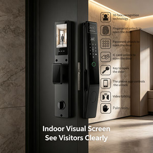 Glomarket Tuya WiFi Smart Door <b>Lock</b> With Video Intercom Fingerprint Face Recognition App IP65 Waterproof Palm Unlock Aluminum - Product Image 1