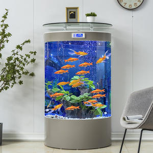 Luxueux Léger De Style Européen De Taille Moyenne Ménage Écologique Acrylique Eau Aquarium Personnalisé Semi-Circulaire Au Sol - Product Image 3
