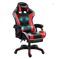 Chaises de jeu, chaise de jeu, fauteuil de bureau, ordinateur, lumière LED RVB bon marché, course, cuir PU, chaises gamer, chaise de jeu