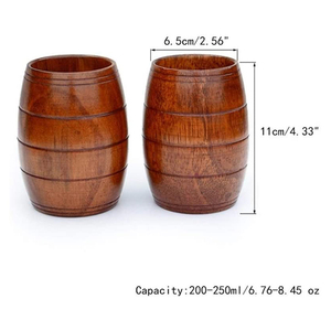 Porte-bouteilles en bois massif fait main, élégant seau à glace et bac à boissons, emballé en carton pour profiter <span class=keywords><strong>de</strong></span> votre boisson - Product Image 3