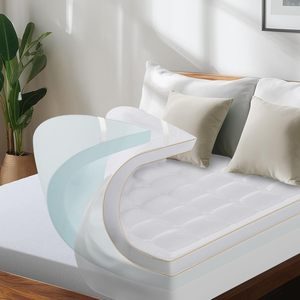 Cubrecolchón de Espuma Viscoelástica de Alta Calidad con Sensación de Nube, Cubrecolchón Ventilado de Alta Densidad con Transpiración para Alivio de Presión - Product Image 1