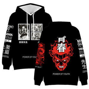 Nuevos diseños Venta caliente 3D Impreso Japonés Dibujos animados Felpa Sudadera con capucha Venta al por mayor Impreso Personalizado Sudaderas con capucha Stock Sudadera con capucha Fábrica - Product Image 5