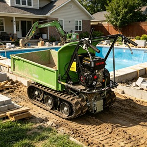 <span class=keywords><strong>Brouette</strong></span> motorisée 4x4 Cougars CG0301A 300 kg, mini-dumper <span class=keywords><strong>à</strong></span> essence avec benne basculante hydraulique - Product Image 2
