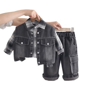 2026 İlkbahar Sonbahar Erkek Bebek Kıyafetleri 3 Parça <span class=keywords><strong>Set</strong></span> Günlük Bebek Erkek Takımı Toptan Çocuk Giyimleri - Product Image 5