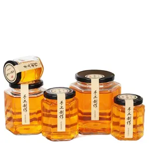 Top Sale Empty Honey Jars Honey Jar 0.5L Ceramic Jar Honey In Stock Wholesale Small Sauce Containers