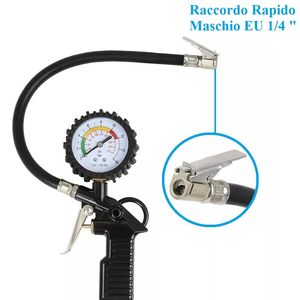 Pistola per Gonfiaggio Pneumatici con Manometro Analogico e Attacco Rapido per Biciclette - Product Image 4
