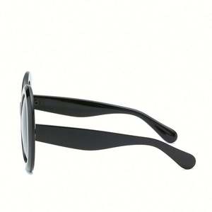 Lunettes de soleil surdimensionnées vintage de luxe pour femmes et hommes, avec logo personnalisé, rondes, style rétro, pour festival, protection UV400, 2020 - Product Image 6