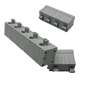 Bloques de terminales <span class=keywords><strong>Crey</strong></span>, paso de 12,5mm, 4 pines, enchufe sin soldadura Chapado en 7 pines, bloque de terminales gris para placa PCB - Product Image 1