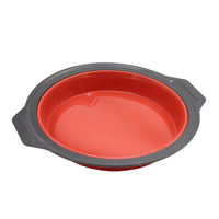 Moule à gâteau rond en acier au carbone avec intérieur en silicone, moule antiadhésif pour gâteau en couches