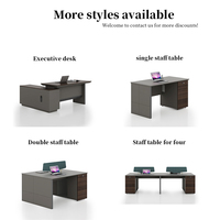 Bureau de direction en MDF au design moderne, personnalisable OEM, bureau informatique commercial convertible, extensible et modulaire, à profil bas