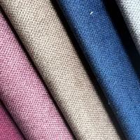 Tissu en polyester extensible imprimé 100 % imitation lin sergé uni pour rideaux et canapés, idéal pour la décoration intérieure (vente en gros)