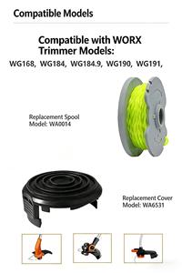 WA0014 Grass <b>Trimmer</b> <b>Line</b> Spool Replacement Thread Spool 2.0mm/2FT for WORX WG184 WG190 WG191 WG168 Weed Eater Spool cordless - Product Image 5