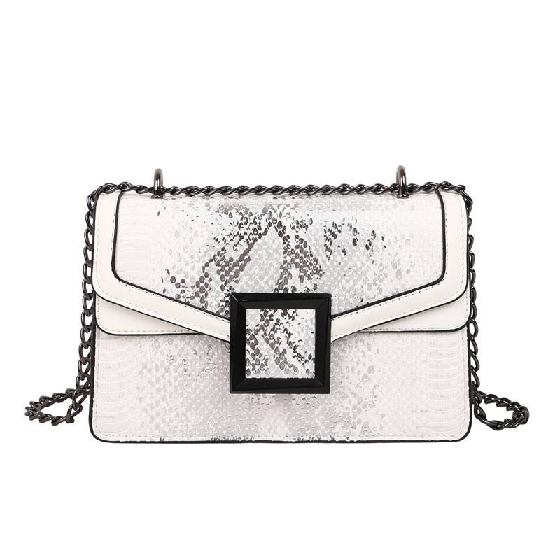 Sac Tendance 2026 Colorful Snake Pattern Small Square Bag Simple Chain ...