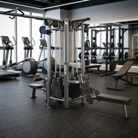 Station de musculation multifonctionnelle commerciale, machine de musculation multi-stations 8 postes pour salle de sport