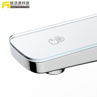 Robinet de lavabo intelligent de luxe à double capteur avec affichage de la température, couleur chrome, eau chaude et froide, mitigeur monotrou pour salle de bain